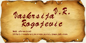 Vaskrsija Rogojević vizit kartica